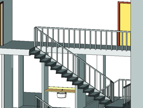 Лестница по эскизу revit