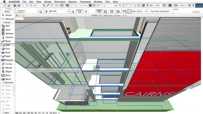 Рис. 4. Новая возможность редактирования сразу нескольких элементов в Archicad 18