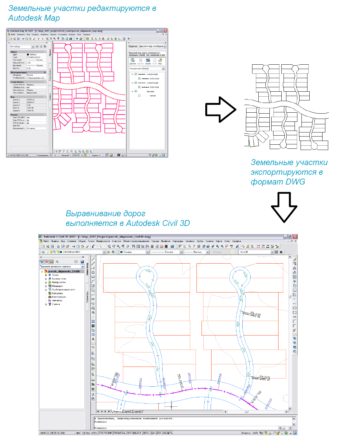 Создание топографического плана в autocad civil 3d